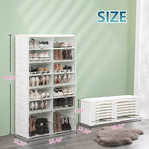 Maximize Storage with a 28-Pair Shoe Organizer Cabinet Rack for Entryways and Closets