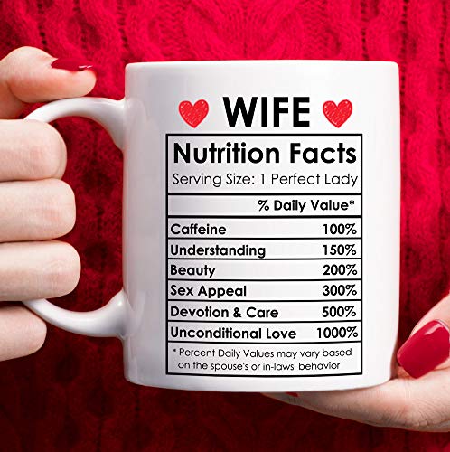 Valentines Day Gifts for Wife from Husband, Wife Coffee Mug, Happy Wife Birthday Gifts Ideas, Mothers Day Gifts for Wife, Best Wife Ever Gifts, Romantic Anniversary Christmas Gifts for Wife 11oz