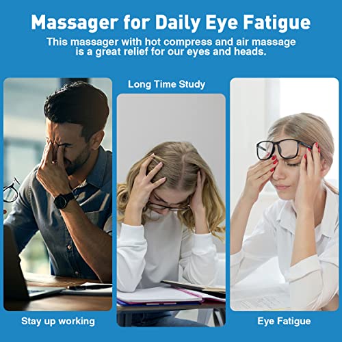 Black Heated Sleep Mask Eye Massager