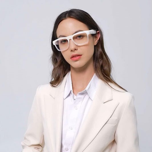 Open Ear Bluetooth Smart Glasses w/ Blue Light Blocking Lenses & Voice Controls