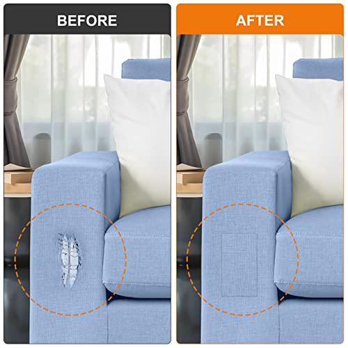 2 PCS Fabric Repair Patch - 8 x 11 inch Fabric Repair Tape Self-Adhesive Canvas Fabric Patches - Linen Fabric Patches for Furniture - Fabric Repair Kit for Couch,Sofas,Car Seats,Chairs Blue Denim