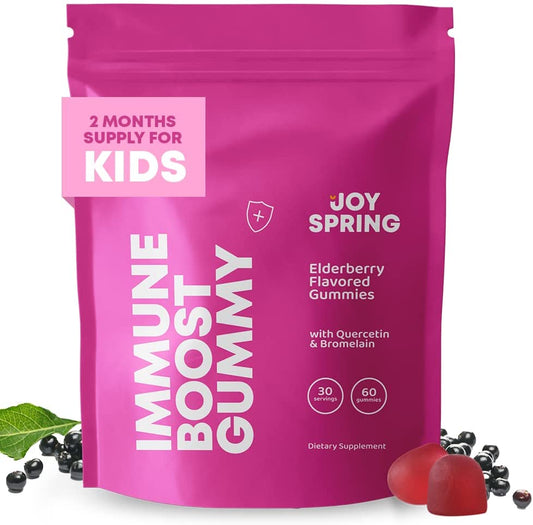 60ct Kid Immune Support Gummies w/ Vitamin C/Zinc Quercetin/Bromelain/Elderberry