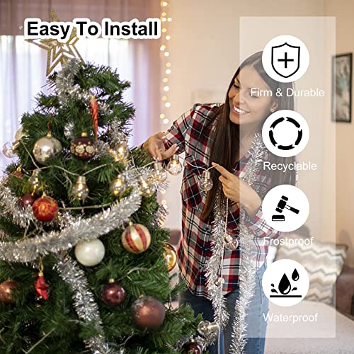 Christmas Gutter Clips for Hanging Outdoor Lights, 60 Pcs Strip Light Clips Hooks, Universal Gutter Hooks Outdoor Light Clips Compatible with C9, C7, C6 for Outdoor Roof, Shingles, Roof Ridge, Fence