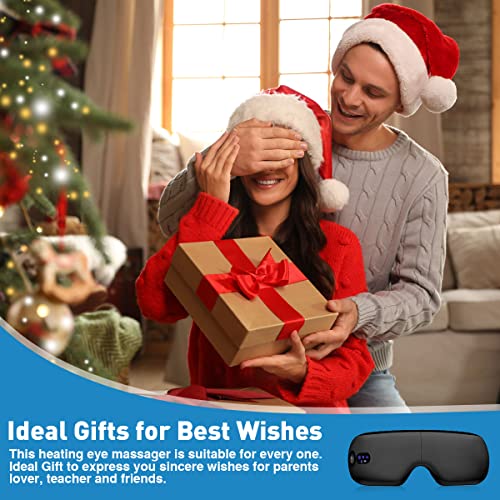 Black Heated Sleep Mask Eye Massager