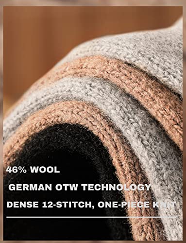 Size XL Warm Wool Knitted Winter Gloves w/ Touch Screen Fingers