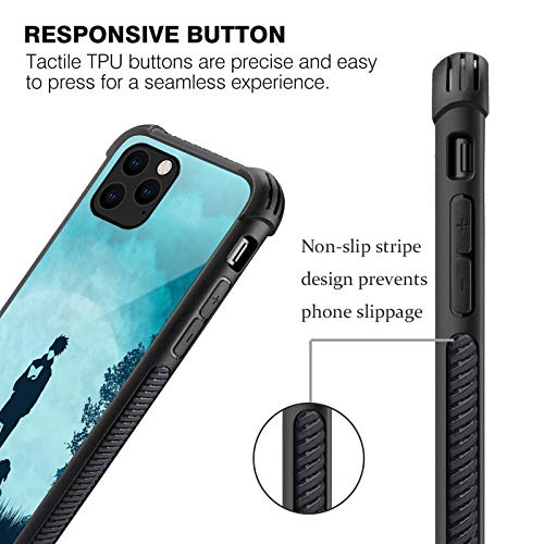 iPhone 12 Pro Case Green Reading Ninja Graphic for Girls Boys,Picture Pattern Design Shockproof Anti-Scratch Hard PC Back Case for Apple iPhone 12/12 Pro