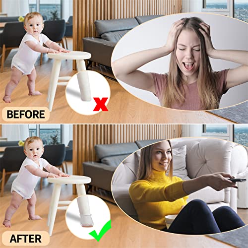 Furniture Sliders Leg Pads Non Slip Protecting 16 Pcs,Chair Legs Floor Protectors Round from Scratches and Noise Silicone Prevents Scratches Protect Hardwood & Tile Floors