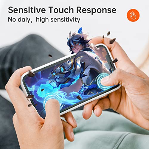 ULUQ Glass Screen Protector for iPhone 14 Pro Max 6.7Inch, HD Clear Tempered Glass Anti-Scratch, No Bubble, 3 Pack