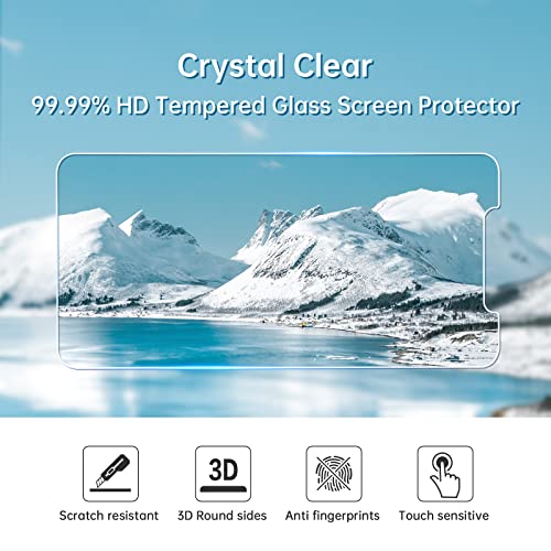 ULUQ Glass Screen Protector for iPhone 14 Pro Max 6.7Inch, HD Clear Tempered Glass Anti-Scratch, No Bubble, 3 Pack