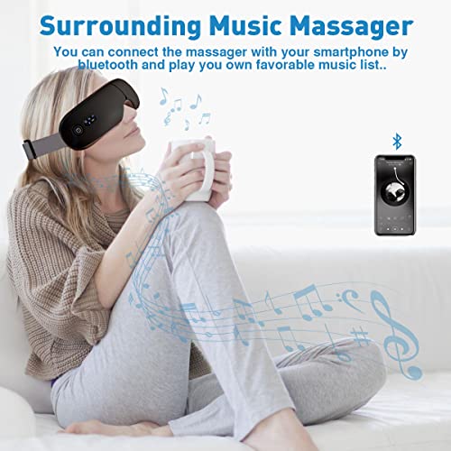 Black Heated Sleep Mask Eye Massager