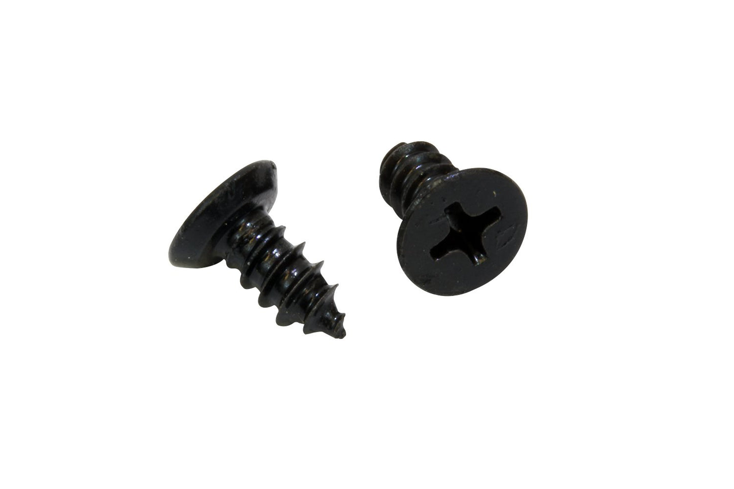 Durable #8 x 3/8'' Black Stainless Steel Flat Head Phillips Wood Screws, 25 Piece Set, Ideal for Saltwater and Freshwater Environments