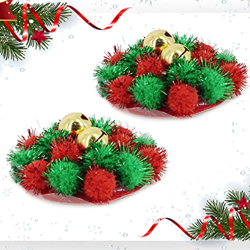 Suwyeth Christmas Rave Pasties For Women, Fun Reusable Pasties Nipple Cover 2 Pairs(christmas bell-6)