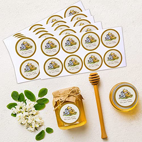 40 Pcs Stickers for A Little Yummy for Your Yummy, 2 inches Stickers Gift for Baby Shower, Party Favors, Wedding Favors, Honey Jar