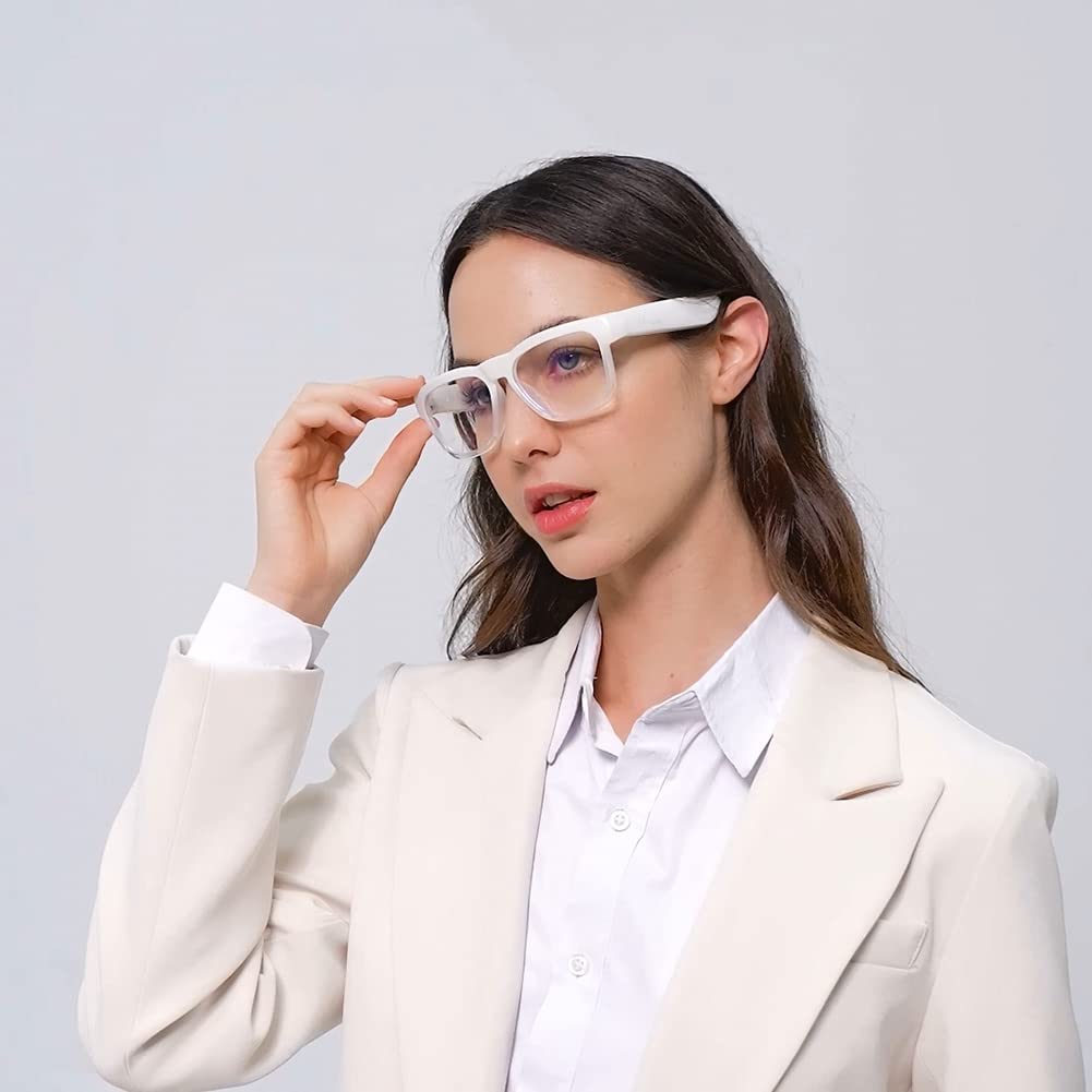 Open Ear Bluetooth Smart Glasses w/ Blue Light Blocking Lenses & Voice Controls