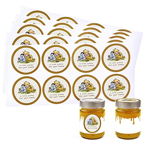 40 Pcs Stickers for A Little Yummy for Your Yummy, 2 inches Stickers Gift for Baby Shower, Party Favors, Wedding Favors, Honey Jar