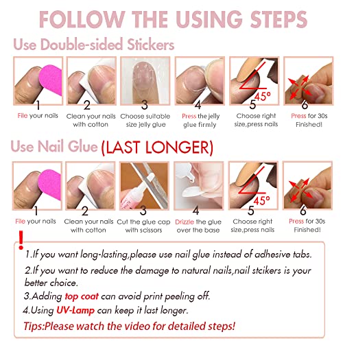 KXAMELIE Green Matte French Tip Press on Nails With White Butterfly Glue on Nails Long Ballerina Coffin Fake Nails With Nail Glue for Women Girls 24 PCS