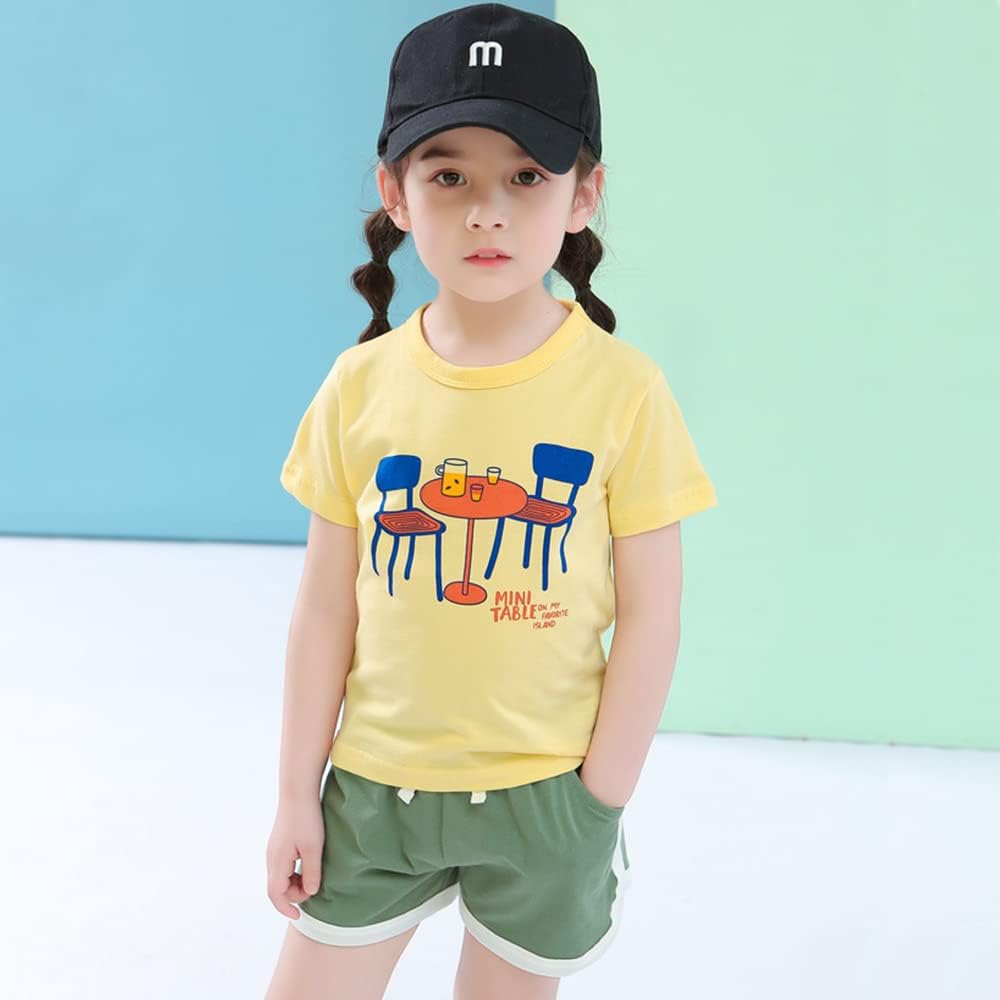 2pk (Green/Yellow) Size 8Y-9Y Cotton Athletic Shorts w/ Decorative Drawstring