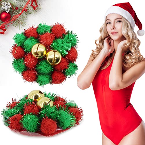 Suwyeth Christmas Rave Pasties For Women, Fun Reusable Pasties Nipple Cover 2 Pairs(christmas bell-6)