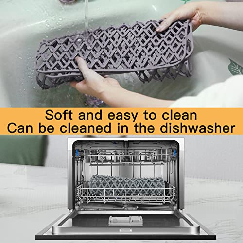 LINIREAU GRAY SINK MATS FOR BOTTOM OF KITCHEN SINK FOR SINGLE BASIN 30 IN. SINK