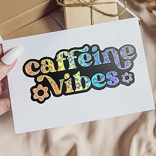 Holographic Adhesive Vinyl for Crafts Signs,Lettering,Clear Leopard Print 12"x6FT