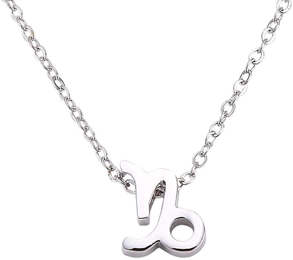 18" Silver Plated Capricorn Pendant Necklace