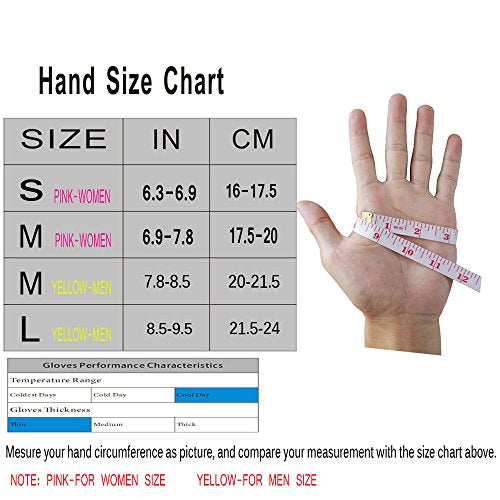 Running Gloves Men Touchscreen Winter Lightweight Liner Gloves with Palm Key Pocket for Outdoor Cycling Jogging Yellow (Large)