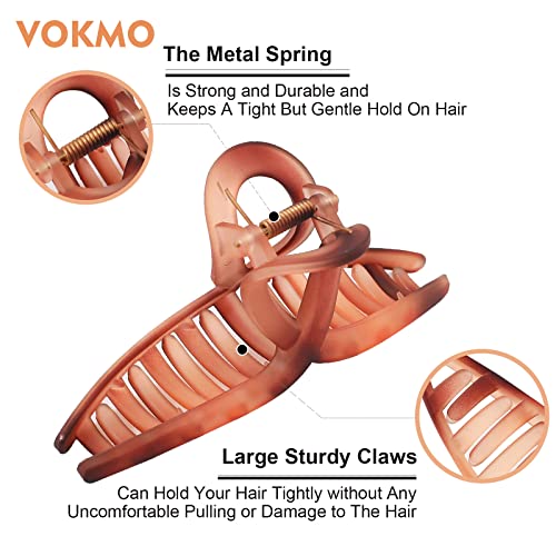 4pk 5.11" Gradient Brown Non-Slip Hair Claws/Clips