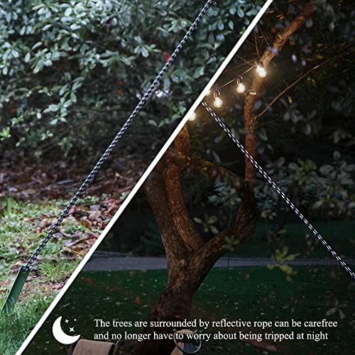 Liliantus 2-Pack Tree Stakes Kit, Anchor Tree Support Strap with Stakes for Garden Plant