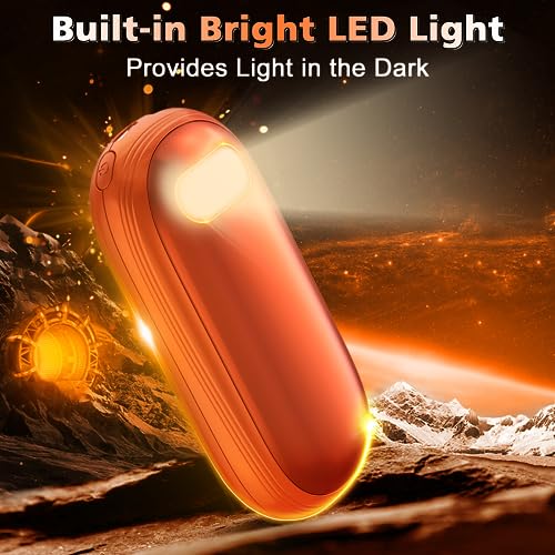 Stay Cozy with 7000mAh Rechargeable Electric Hand Warmer - 18Hrs of Warmth, Up to 131℉ Heating, Ideal for Golf, Raynauds, Camping