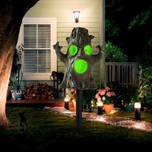 HUANGXIN Tree Stump Garden Decorations with Stake Outdoor Halloween Figurine Yard Sculptures Art for Landscape Patio Walkway Pathway Lawn Funny Gifts for Women Men Housewarming Birthday Gifts