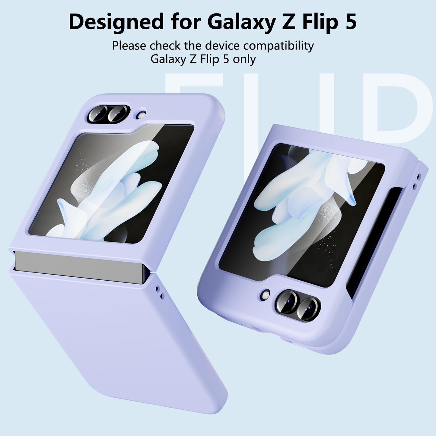 Purple Shockproof Samsung Galaxy Z Flip 5 Case