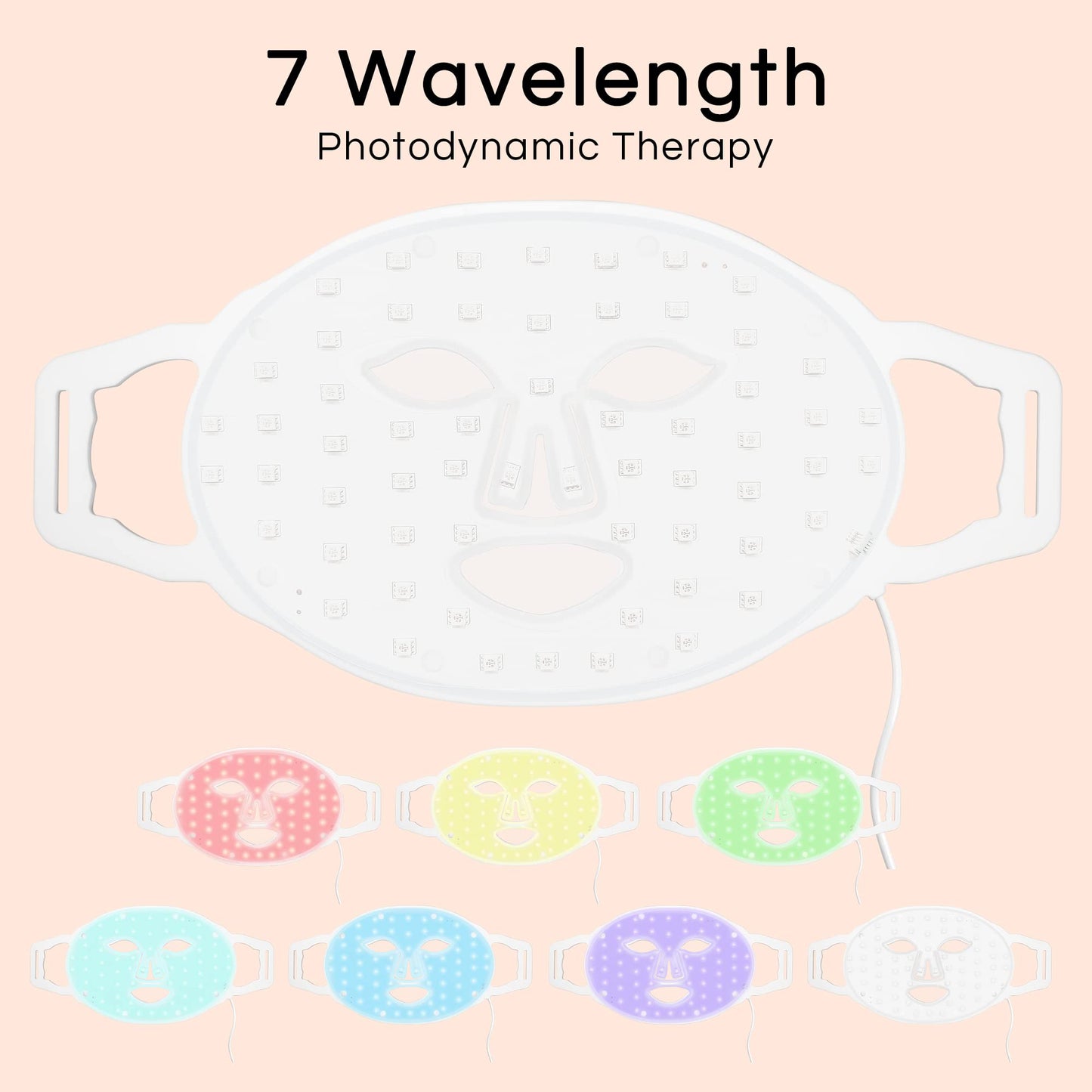 LED Face Mask Light Therapy: 7-Color Flexible Silicone Facial Rejuvenation Mask