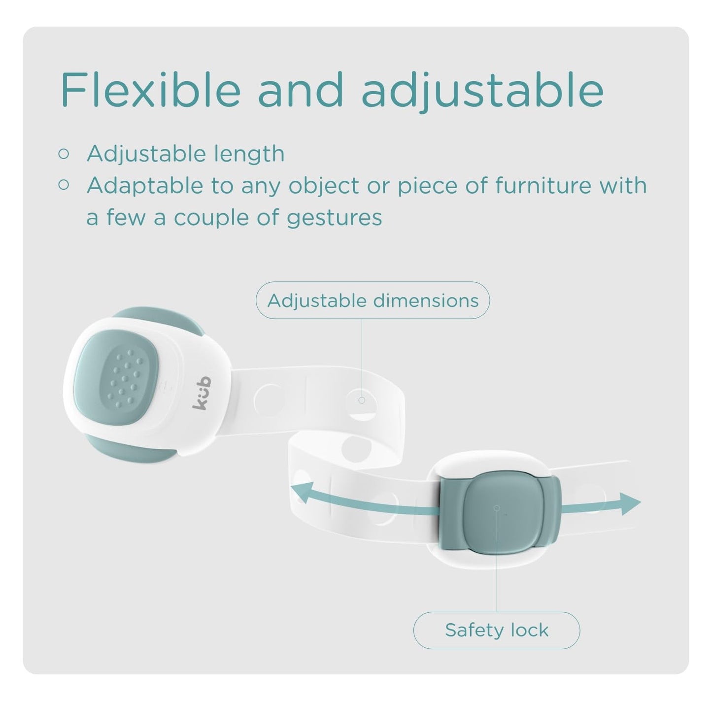 6pk No Drill Baby Proofing Child Safety Strap Locks + 6pk Power Outlet Covers