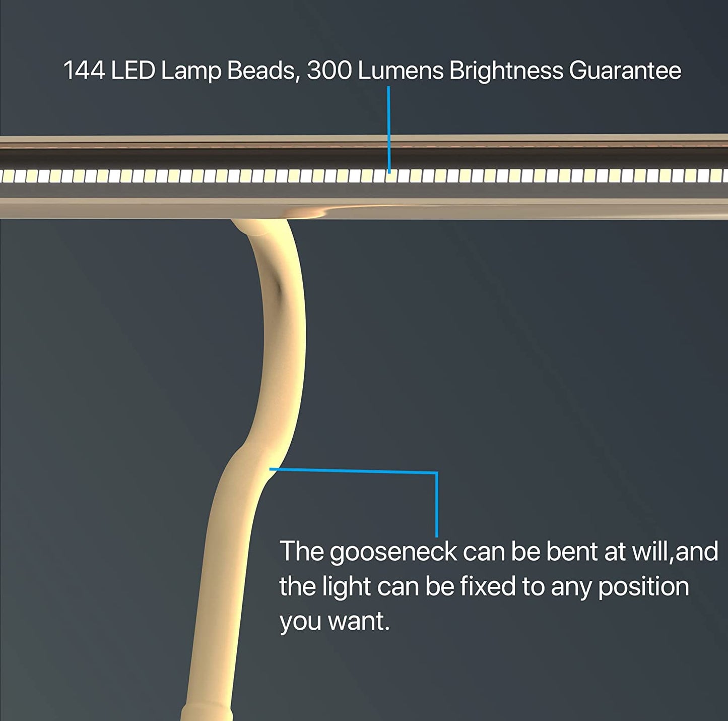 16.6" 10W Dimmable LED Metal Art/Picture Lamp w/ Gooseneck Arm & 3 Light Modes