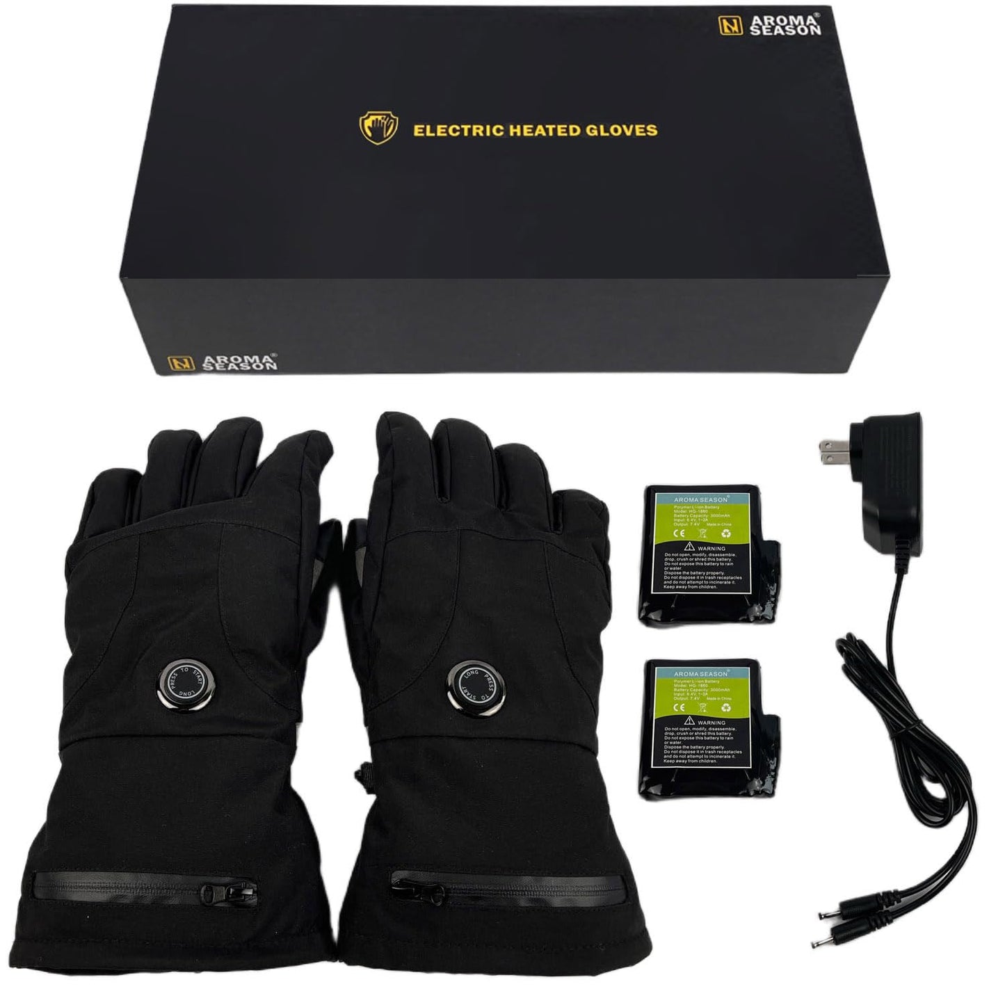 Stay Warm & Cozy with S/M Heated Gloves for Men and Women - Ideal for Raynaud's, Outdoor Activities, Waterproof & Windproof in Black