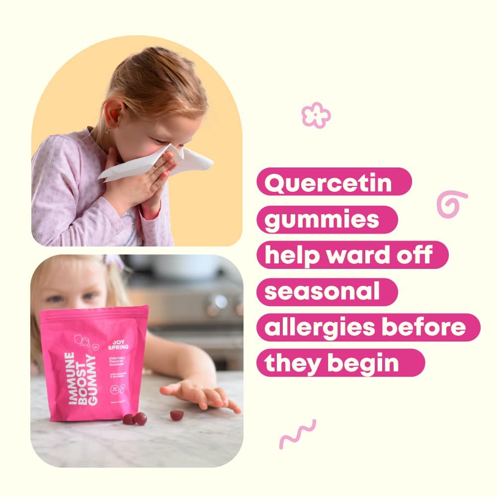 60ct Kid Immune Support Gummies w/ Vitamin C/Zinc Quercetin/Bromelain/Elderberry