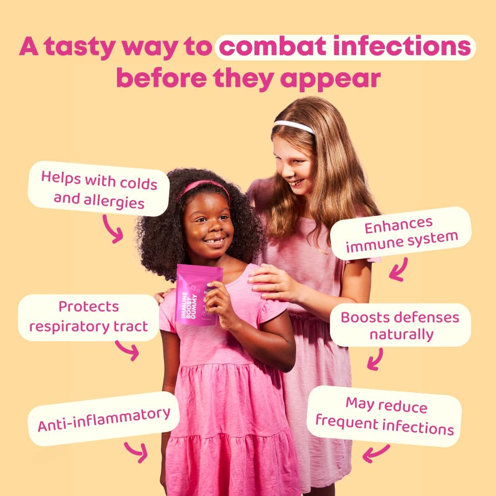 60ct Kid Immune Support Gummies w/ Vitamin C/Zinc Quercetin/Bromelain/Elderberry