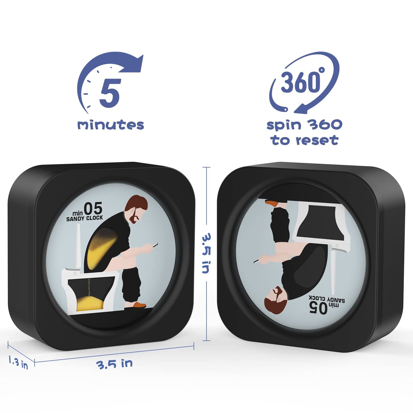 Hilarious Toilet Sand Timer - Perfect Christmas & Birthday Gag Gift for Men, Dad, Husband, Boyfriend