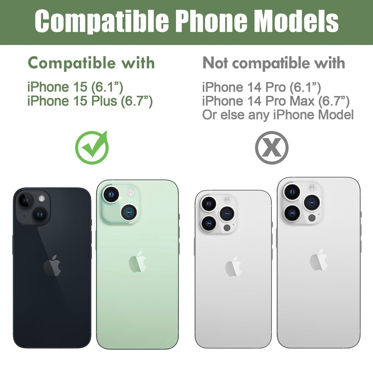 Premium Camera Lens Protector for iPhone 15 & 15 Plus, Ultra HD 9H Hardness Tempered Glass, Anti-Scratch, Night Shooting Mode, High Light Transmittance, Easy Installation, Full Coverage, Case Friendly