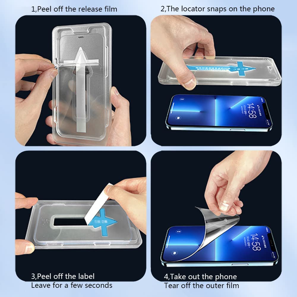 2pk iPhone 14 Pro Privacy Tempered Glass Screen Protector w/ Auto Alignment Kit