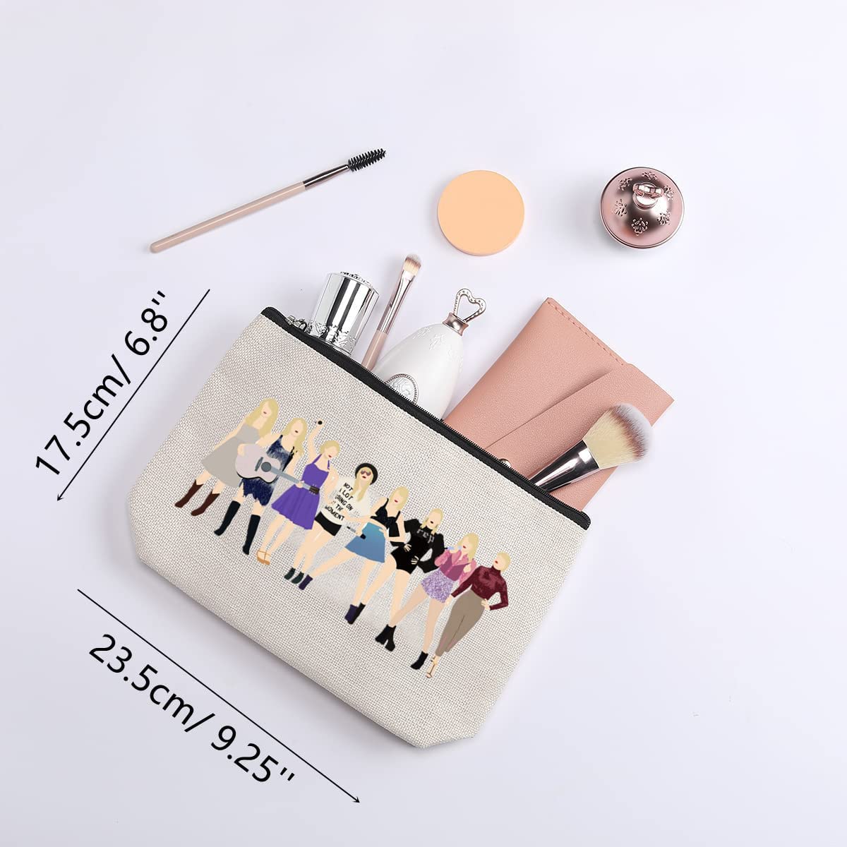 Singer/Music Lover Makeup Bag/Cosmetics Bag/Toiletry Organizer Zipper Pouch