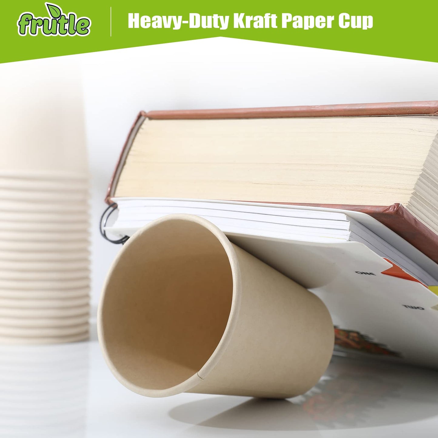 200pk 8oz Bamboo Coffee Paper Cups - Recyclable, Biodegradable Hot Beverage Cups
