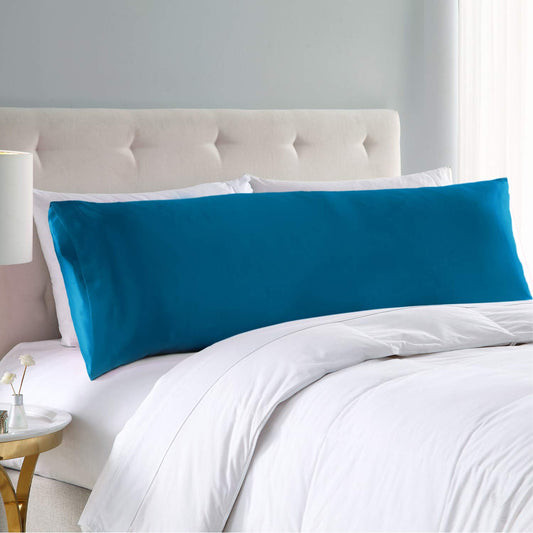 20"x54" Blue Super Soft Silky Satin Body Pillow Cover w/ Envelope Closure