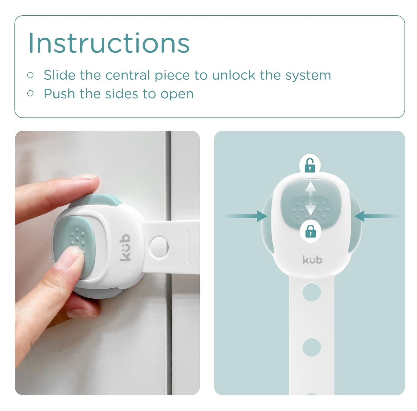 6pk No Drill Baby Proofing Child Safety Strap Locks + 6pk Power Outlet Covers