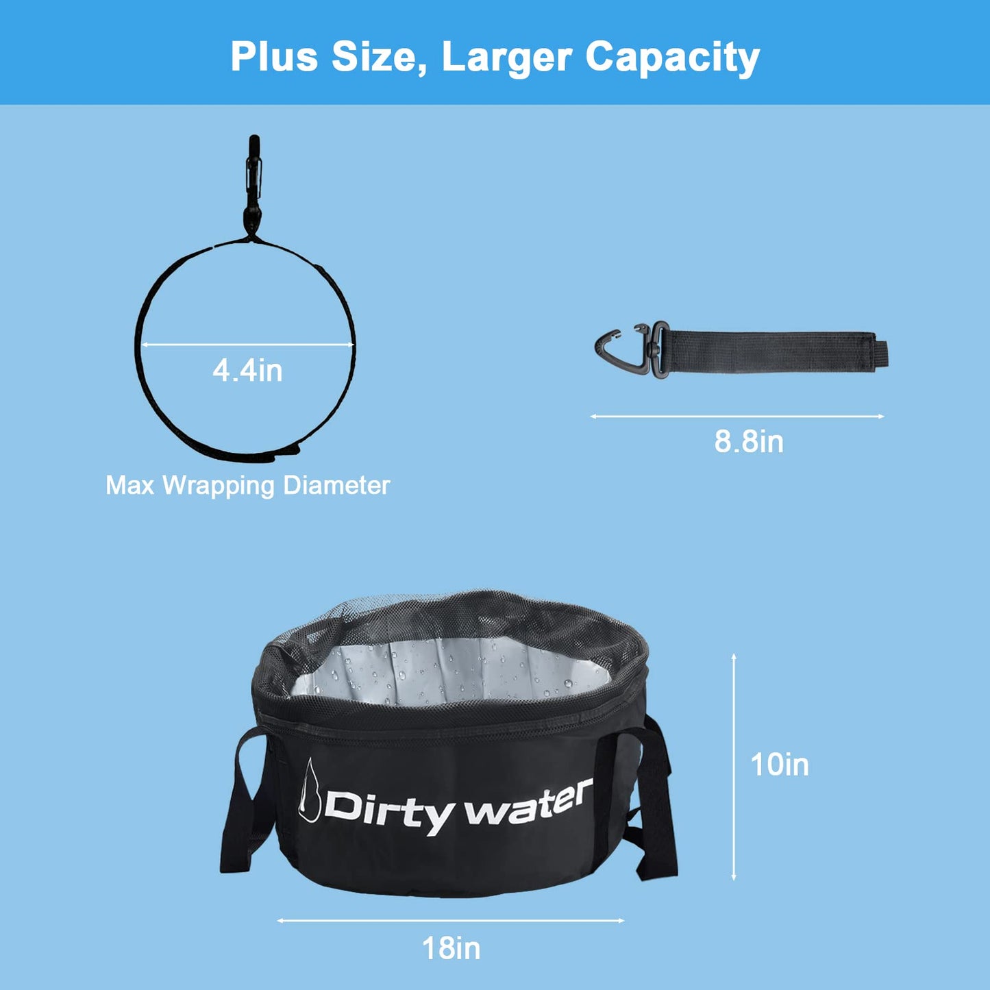3pk Double Layer 600D Oxford Cloth RV Hose Sewer/Water/Electrical Storage Bags