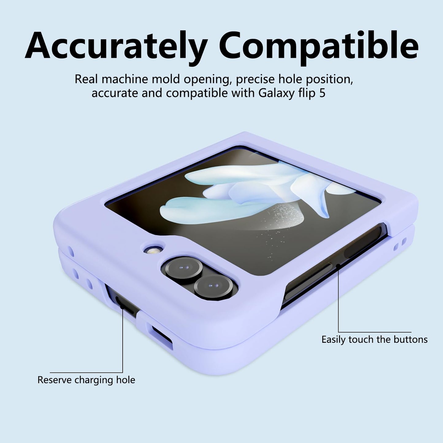 Purple Shockproof Samsung Galaxy Z Flip 5 Case