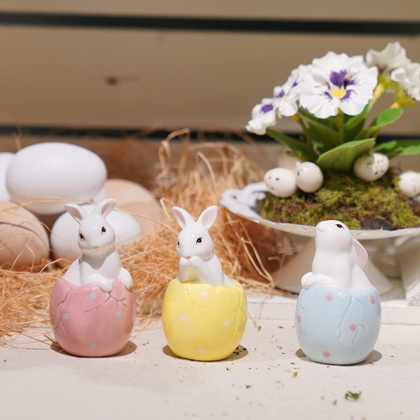 3pcs Spring Easter Bunny Egg Decorations