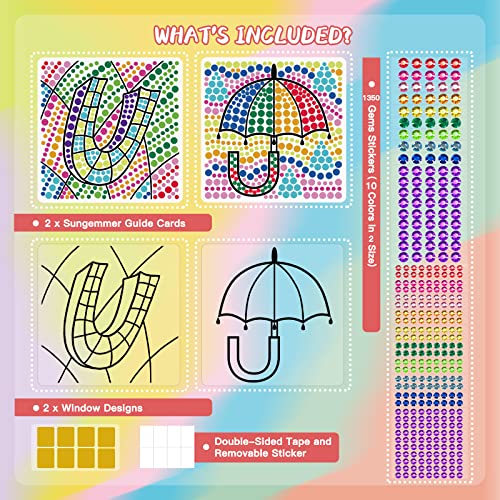 Umbrella/Letter U Suncatcher Window Diamond Painting Arts & Crafts Kit