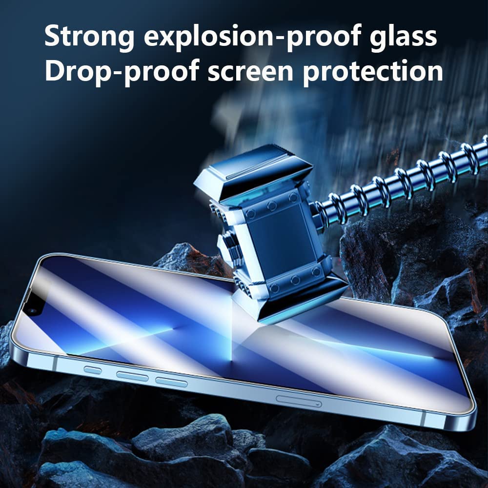 2pk iPhone 14 Pro Privacy Tempered Glass Screen Protector w/ Auto Alignment Kit