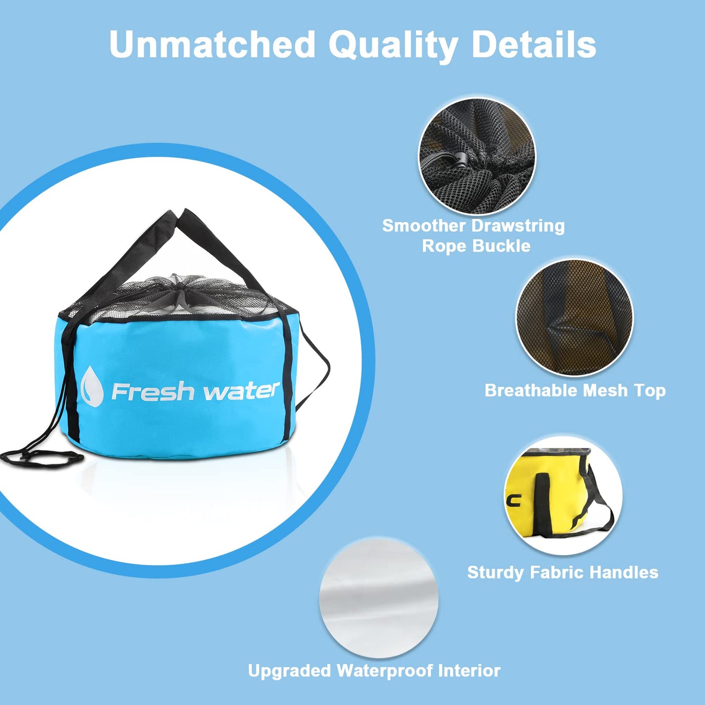 3pk Double Layer 600D Oxford Cloth RV Hose Sewer/Water/Electrical Storage Bags